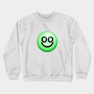 Green Smiley Face Crewneck Sweatshirt